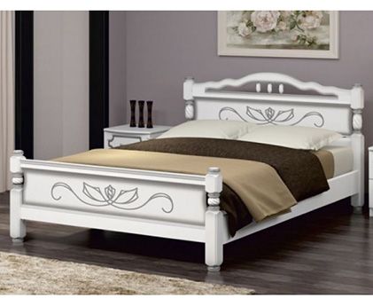 Кровать Карина-5 белый жемчуг